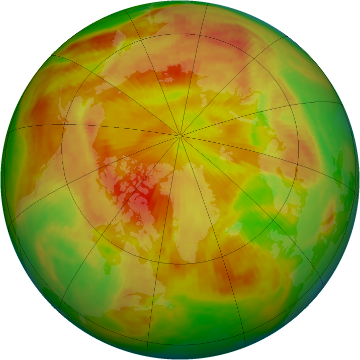 Arctic ozone map for 14 May 1982
